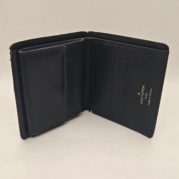 LOUIS VUITTON Paris Men's Wallet Green Bi-Fold with Snap Button Coin Pocket - Picture 12 of 16